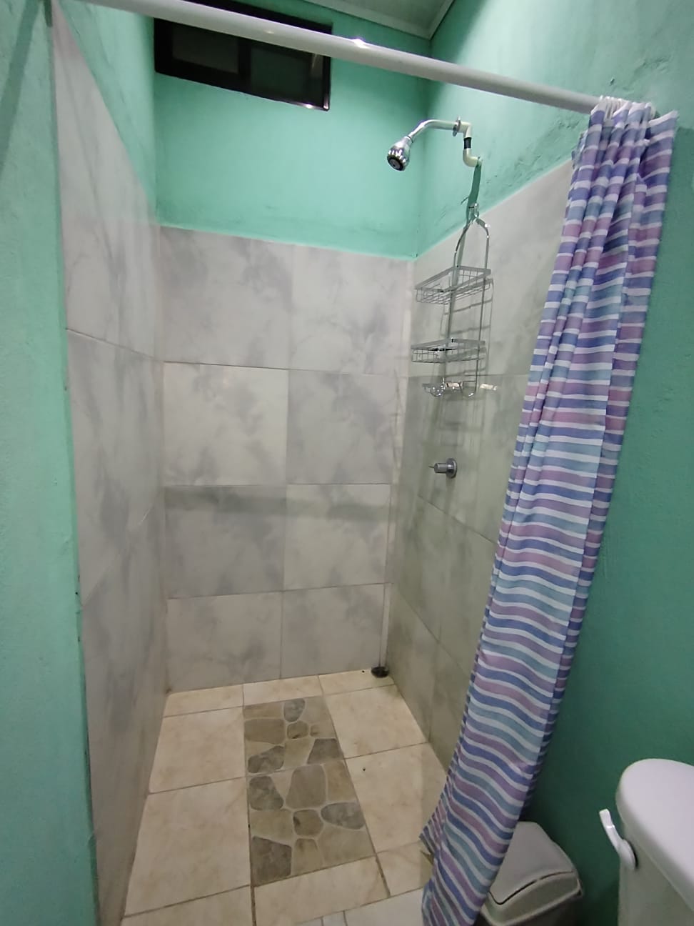 Bathroom detail with shower and natural ventilation